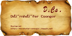 Dörnhöfer Csongor névjegykártya
