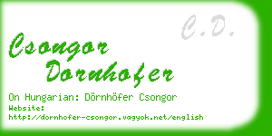csongor dornhofer business card