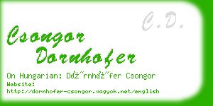 csongor dornhofer business card